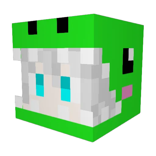 Night_dt Minecraft avatar head, 3D render