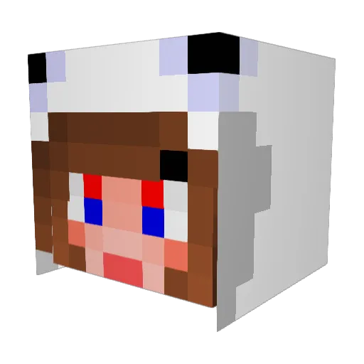 Nightbear_ Minecraft avatar head, 3D render