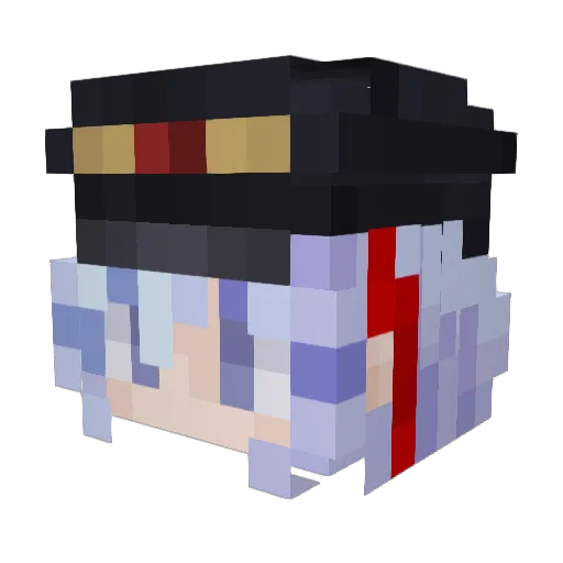 Nightblade_F14 Minecraft avatar head, 3D render