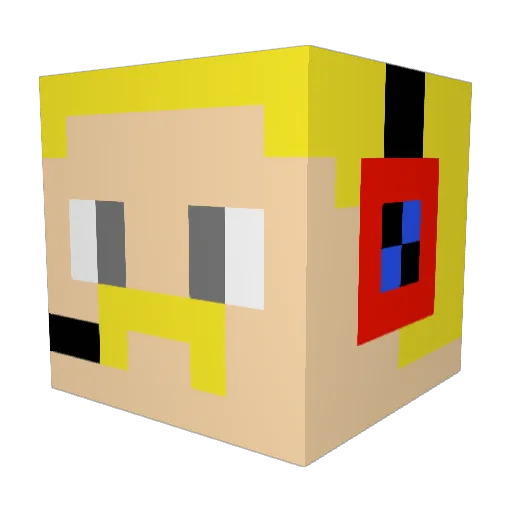 Nightbolt55 Minecraft avatar head, 3D render