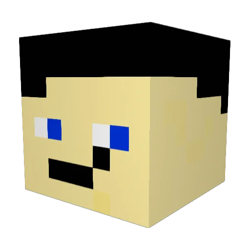 Nightclam79 Minecraft avatar head, 3D render