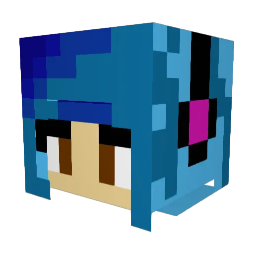 Nightclaw42 Minecraft avatar head, 3D render