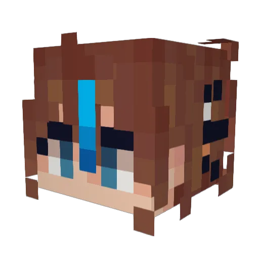 Nightcluster Minecraft avatar head, 3D render