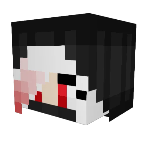 Nightcrone Minecraft avatar head, 3D render