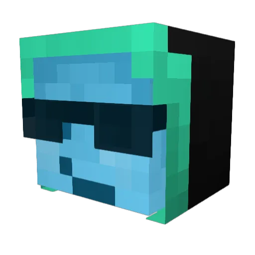 Nightcrow3 Minecraft avatar head, 3D render