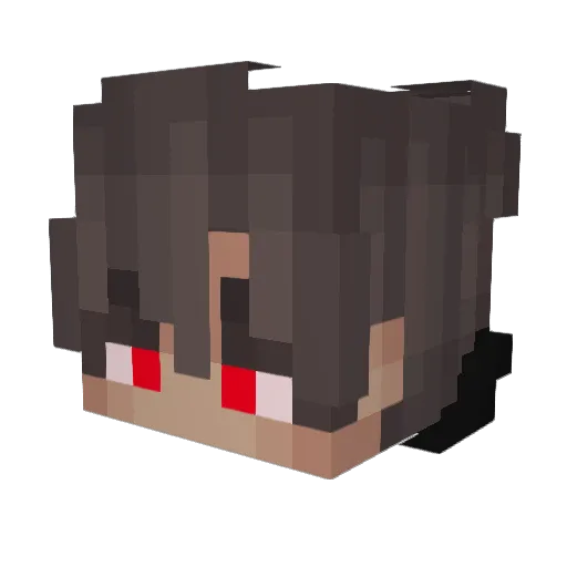 Nightdaay Minecraft avatar head, 3D render