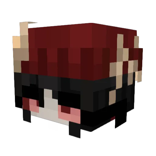 Nightdrifter_ Minecraft avatar head, 3D render