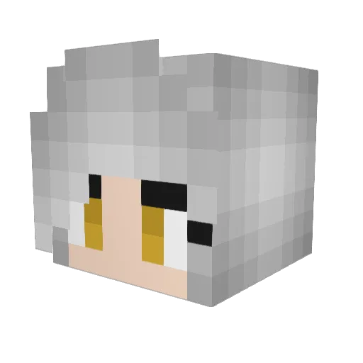 Nightfall Minecraft avatar head, 3D render