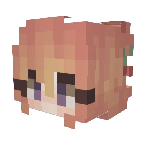 NightfallAria Minecraft avatar head, 3D render