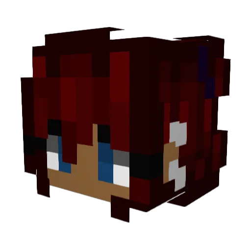 NightfallDevil Minecraft avatar head, 3D render