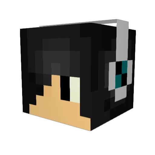 Nightfrost Minecraft avatar head, 3D render