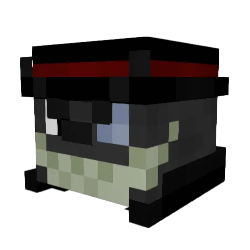 Nightfurmoon Minecraft avatar head, 3D render
