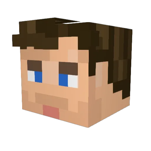 Nighting4le Minecraft avatar head, 3D render