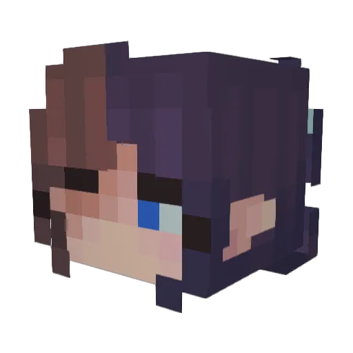 NightingFright Minecraft avatar head, 3D render