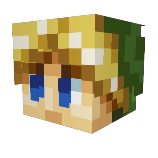 Nightingale624 Minecraft avatar head, 3D render