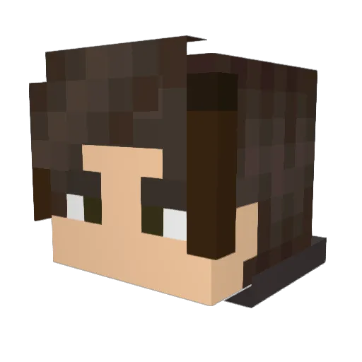 Nightix22 Minecraft avatar head, 3D render