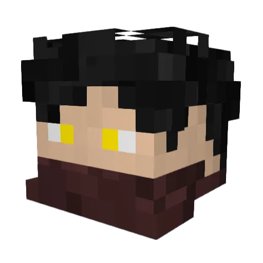 NightlerFury Minecraft avatar head, 3D render