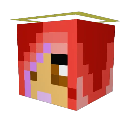 Nightling3 Minecraft avatar head, 3D render