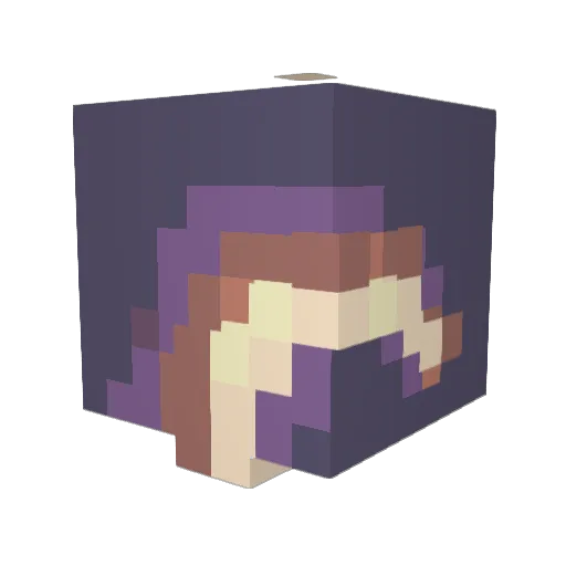 Nightmare1776 Minecraft avatar head, 3D render