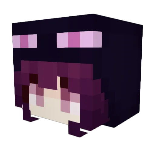 Nightmare Minecraft avatar head, 3D render