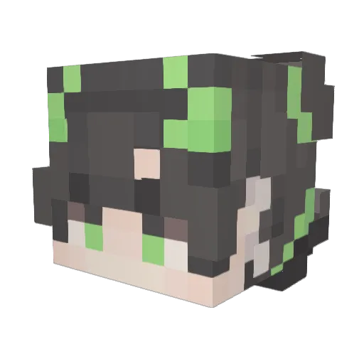 NightmareBro31 Minecraft avatar head, 3D render