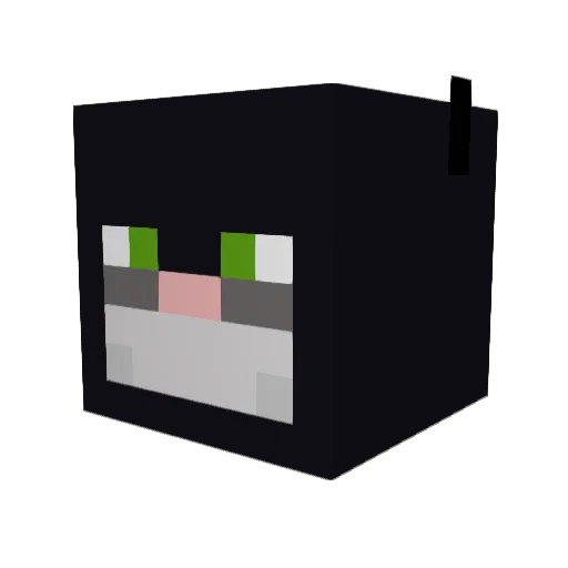 NightmareCute Minecraft avatar head, 3D render