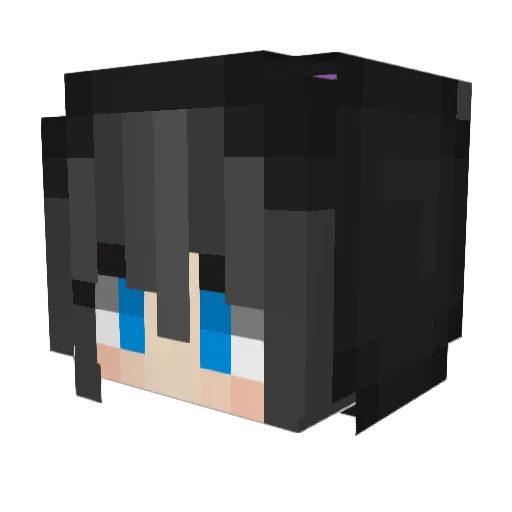 NightmareDE Minecraft avatar head, 3D render