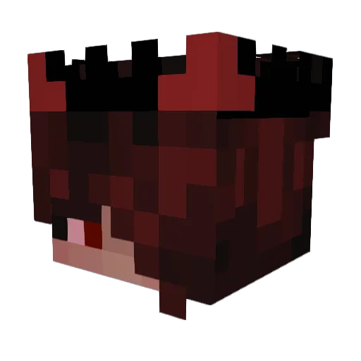 NightmareDS_ Minecraft avatar head, 3D render