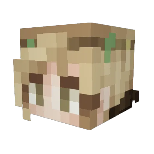 NightmareEyess Minecraft avatar head, 3D render