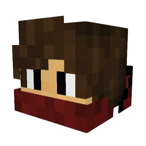NightmareI Minecraft avatar head, 3D render