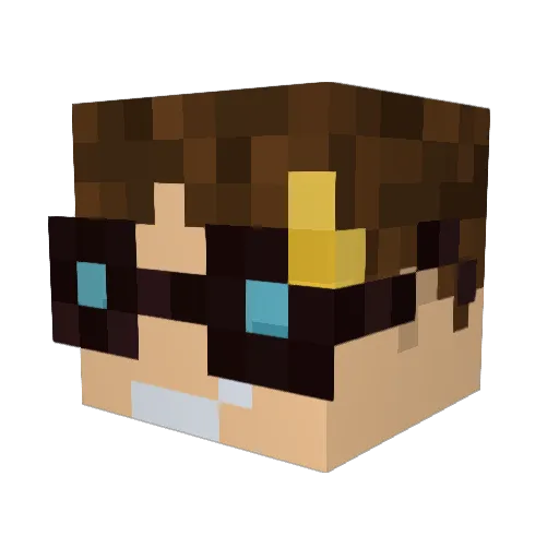 NightmareNinjaXL Minecraft avatar head, 3D render