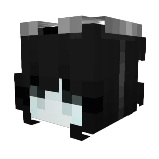 NightmareOC Minecraft avatar head, 3D render