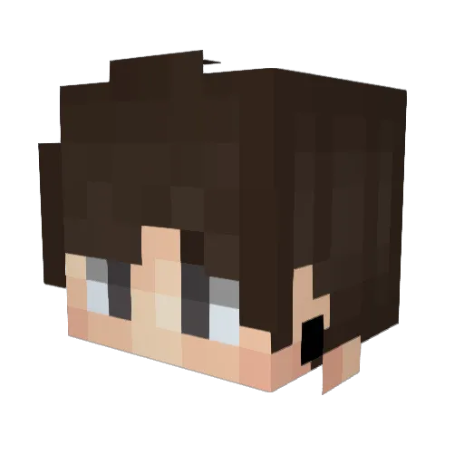 NightmareSue Minecraft avatar head, 3D render