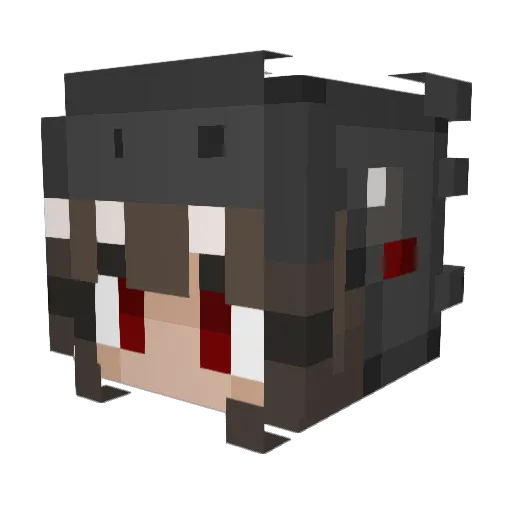 Nightmare_013 Minecraft avatar head, 3D render