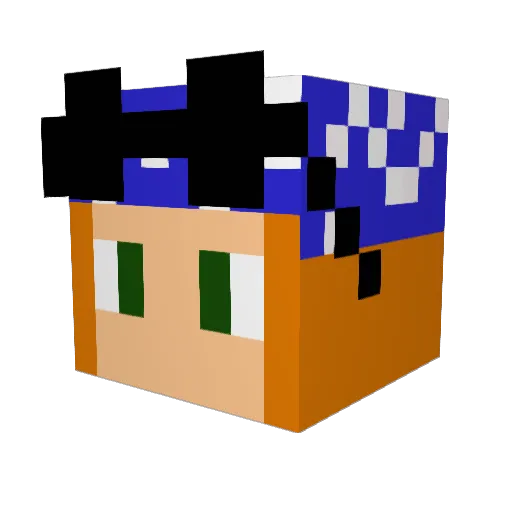 Nightmare_04 Minecraft avatar head, 3D render