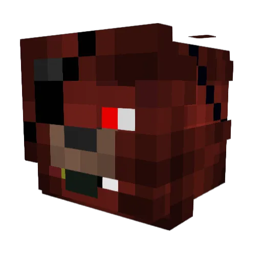 Nightmare_Foxy87 Minecraft avatar head, 3D render