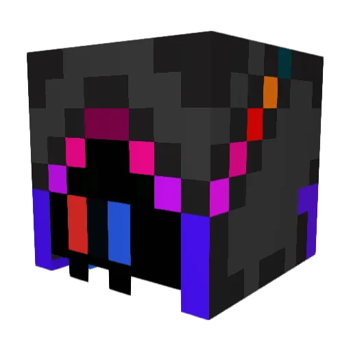 Nightmare_deadly Minecraft avatar head, 3D render
