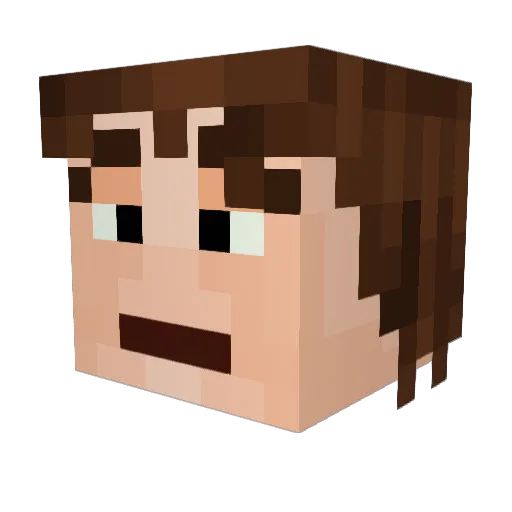 Nightmaresiege Minecraft avatar head, 3D render