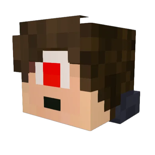 Nightmarius Minecraft avatar head, 3D render