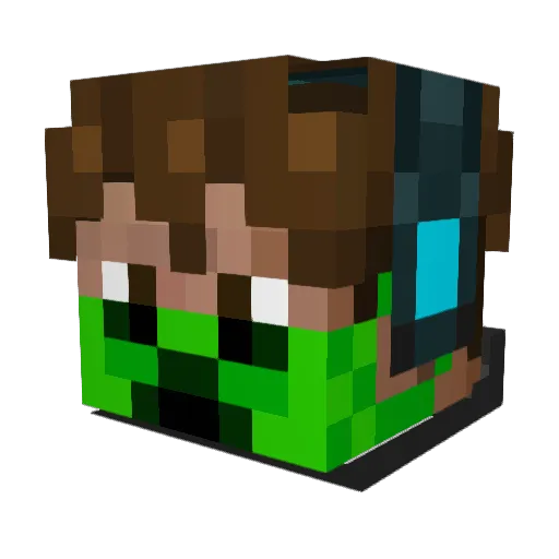 Nightmerok2000 Minecraft avatar head, 3D render