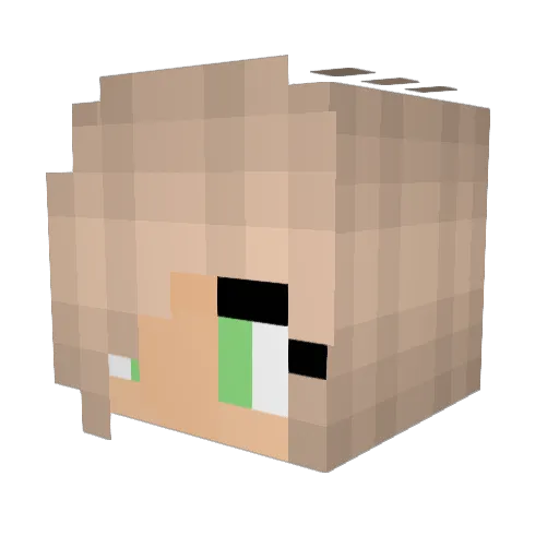 Nightmore01 Minecraft avatar head, 3D render
