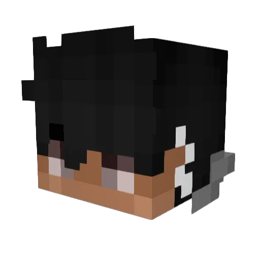 Nightmvrxx Minecraft avatar head, 3D render