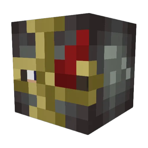 Nightrecker Minecraft avatar head, 3D render