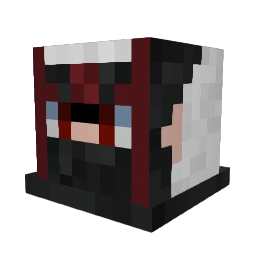 Nightshade764 Minecraft avatar head, 3D render