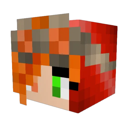 Nightshade959 Minecraft avatar head, 3D render