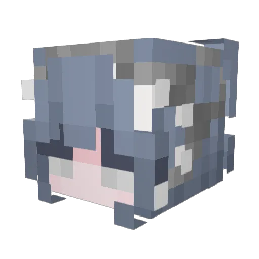 Nightshaed Minecraft avatar head, 3D render