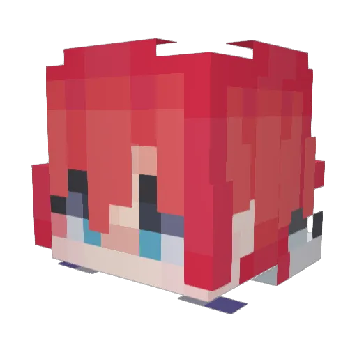 Nightsky14_ Minecraft avatar head, 3D render
