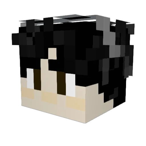 Nightslie Minecraft avatar head, 3D render