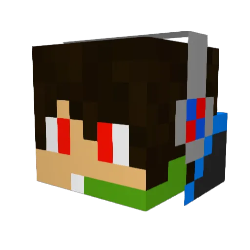 Nightspar Minecraft avatar head, 3D render