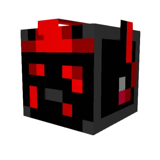 Nightwalkers Minecraft avatar head, 3D render